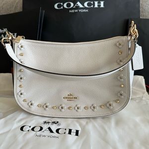 NWOT Coach Chelsea Floral & Rivet Apliqué Convertible Bag